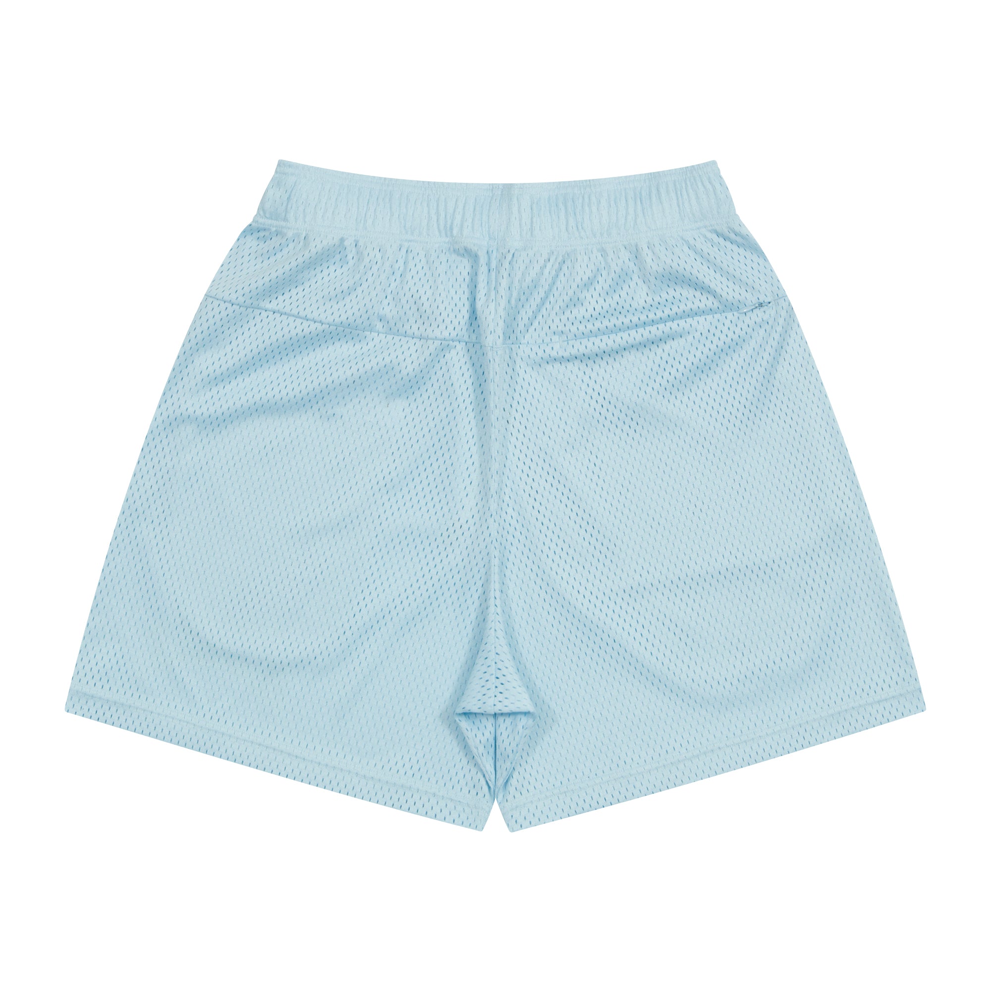 College Logo Mesh Zip Shorts (light blue)