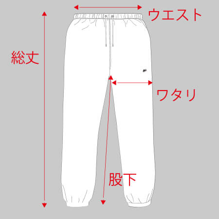 サイズの図り方、参考イメージ